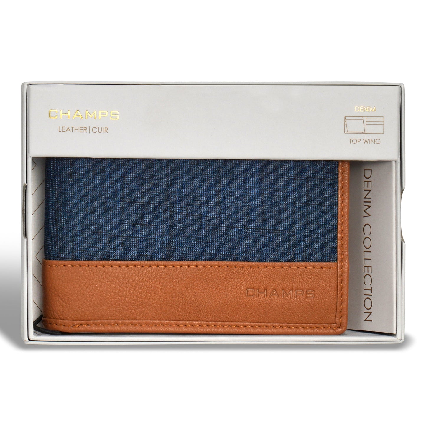 Champs Denim Leather Top Wing Wallet