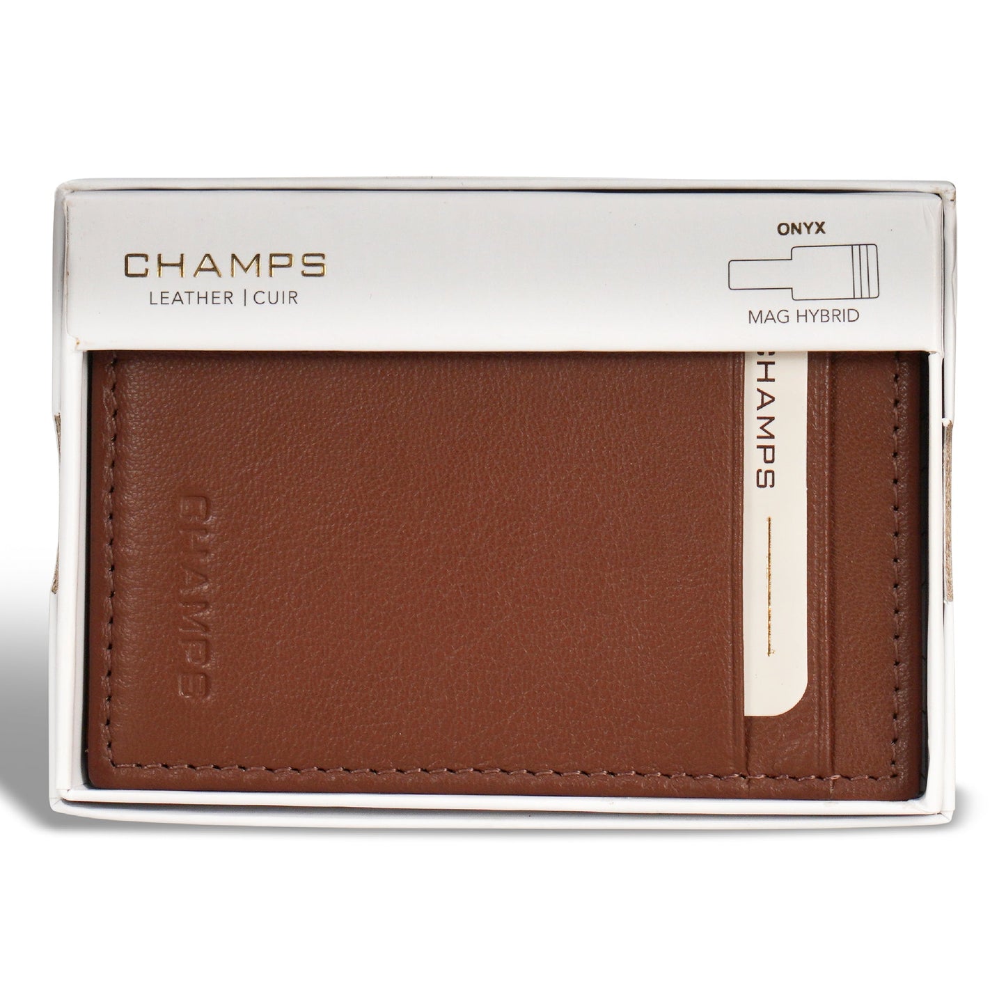 Champs Onyx Leather Mag Hybrid Card Holder