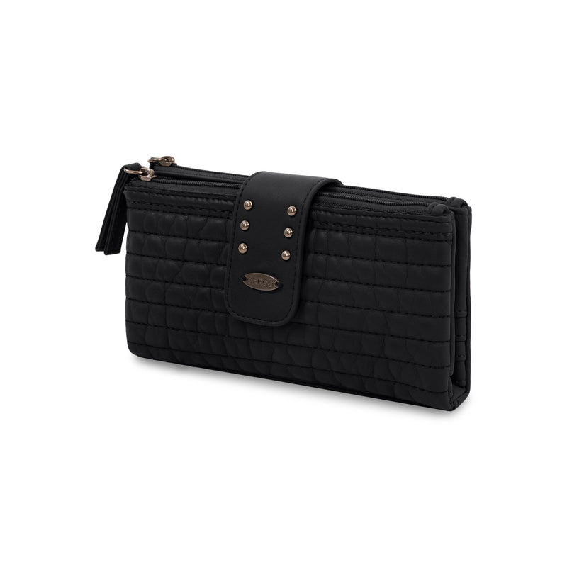 Portefeuille cargo matelassé à rabat avec matelassage