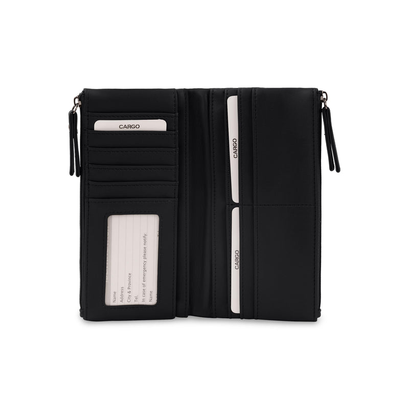 Portefeuille cargo matelassé à rabat avec matelassage