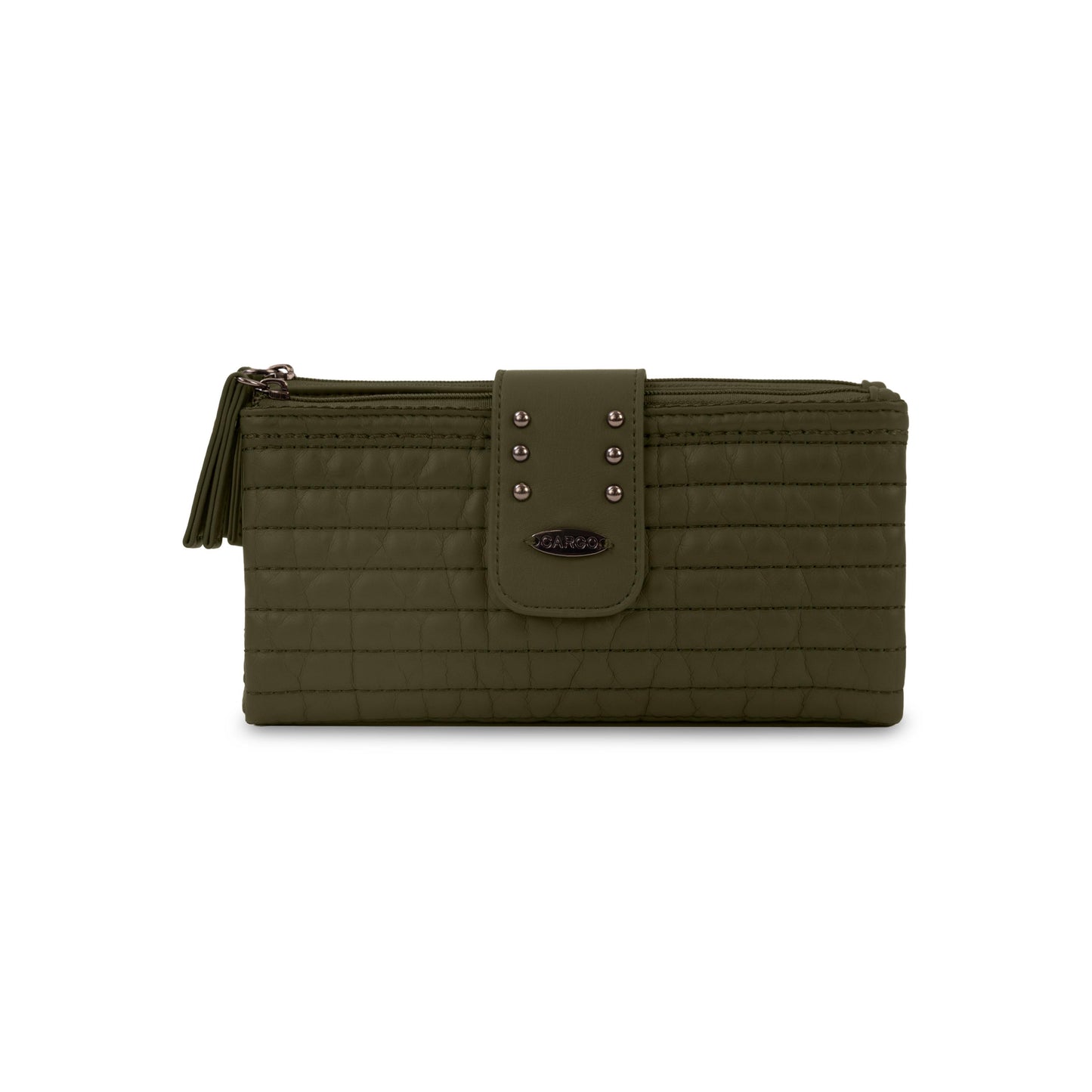 Portefeuille cargo matelassé à rabat avec matelassage