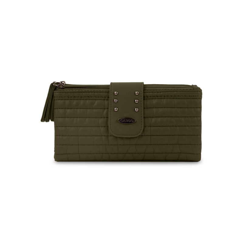 Portefeuille cargo matelassé à rabat avec matelassage