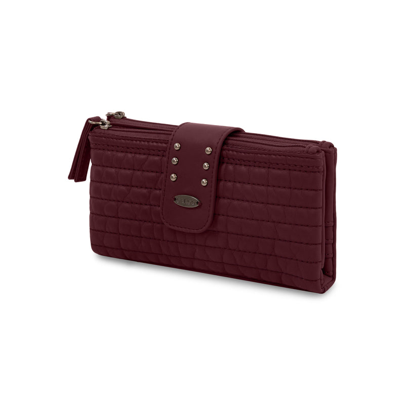 Portefeuille cargo matelassé à rabat avec matelassage