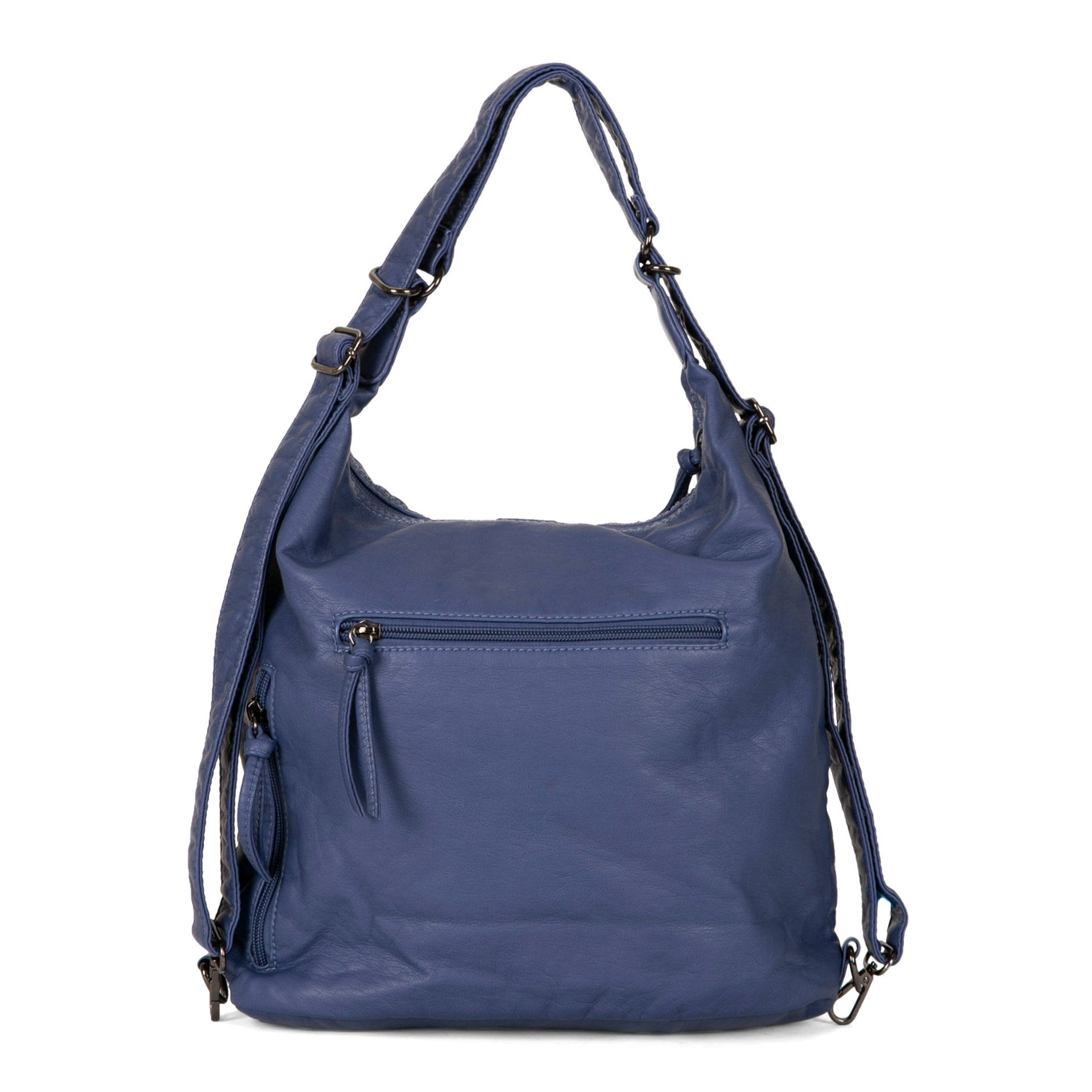 Navy leather cheap hobo handbag