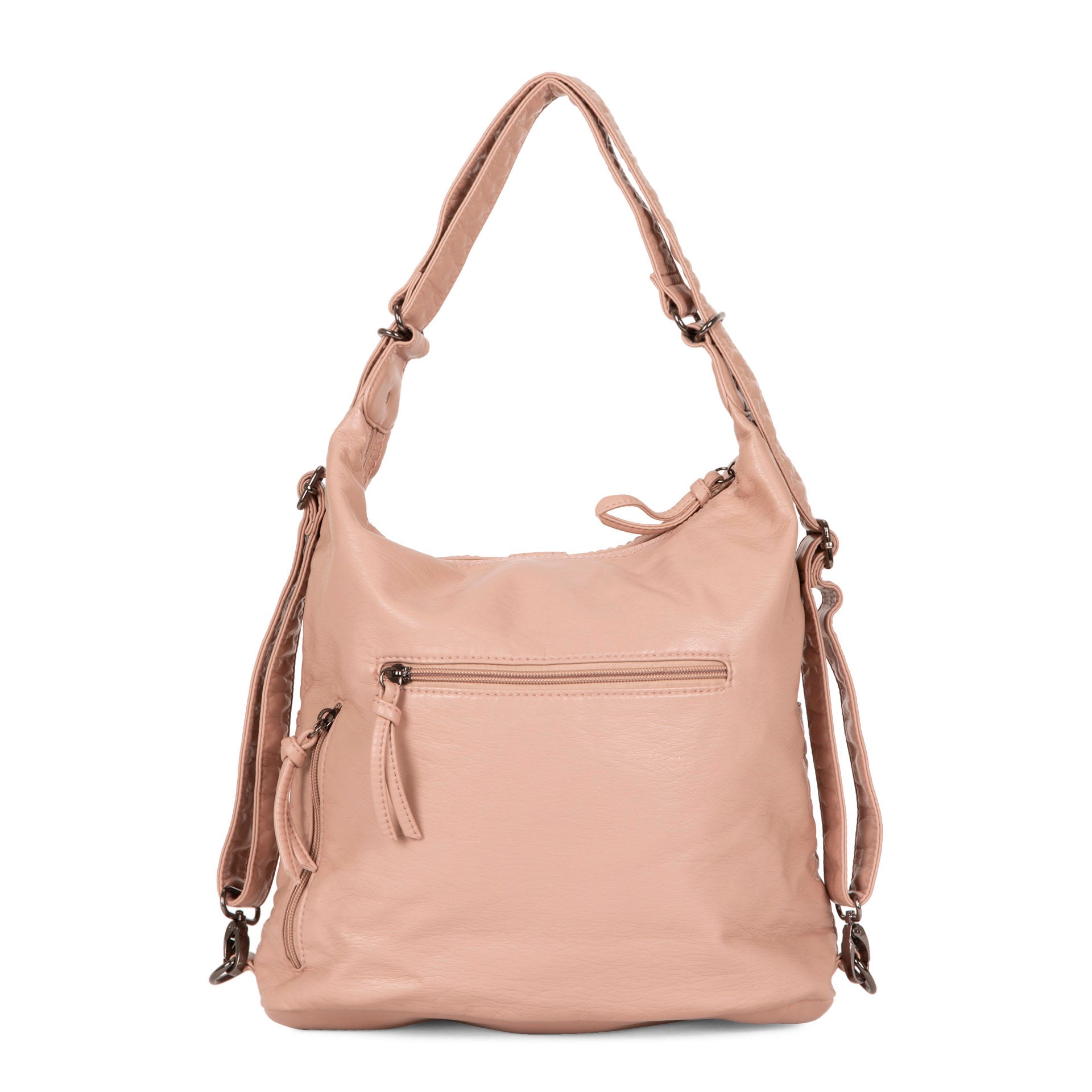 Convertible top hobo bag