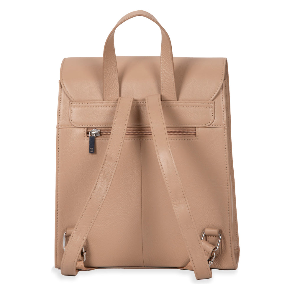 Leather RFID Flapover Fashion Backpack - Bentley