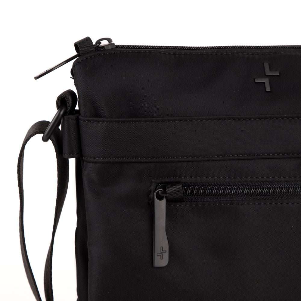 Tracker Sac bandoulière Basic en nylon RFID à 2 soufflets