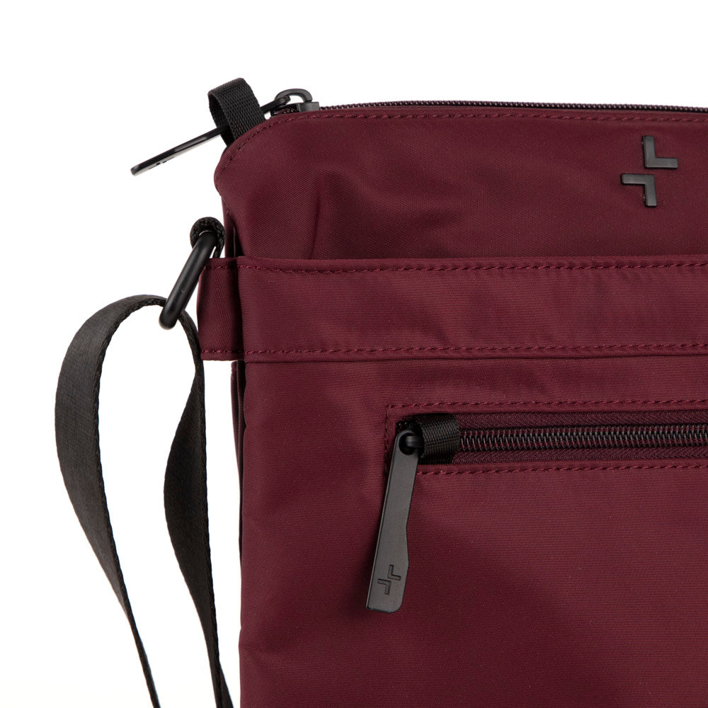 Tracker Sac bandoulière Basic en nylon RFID à 2 soufflets