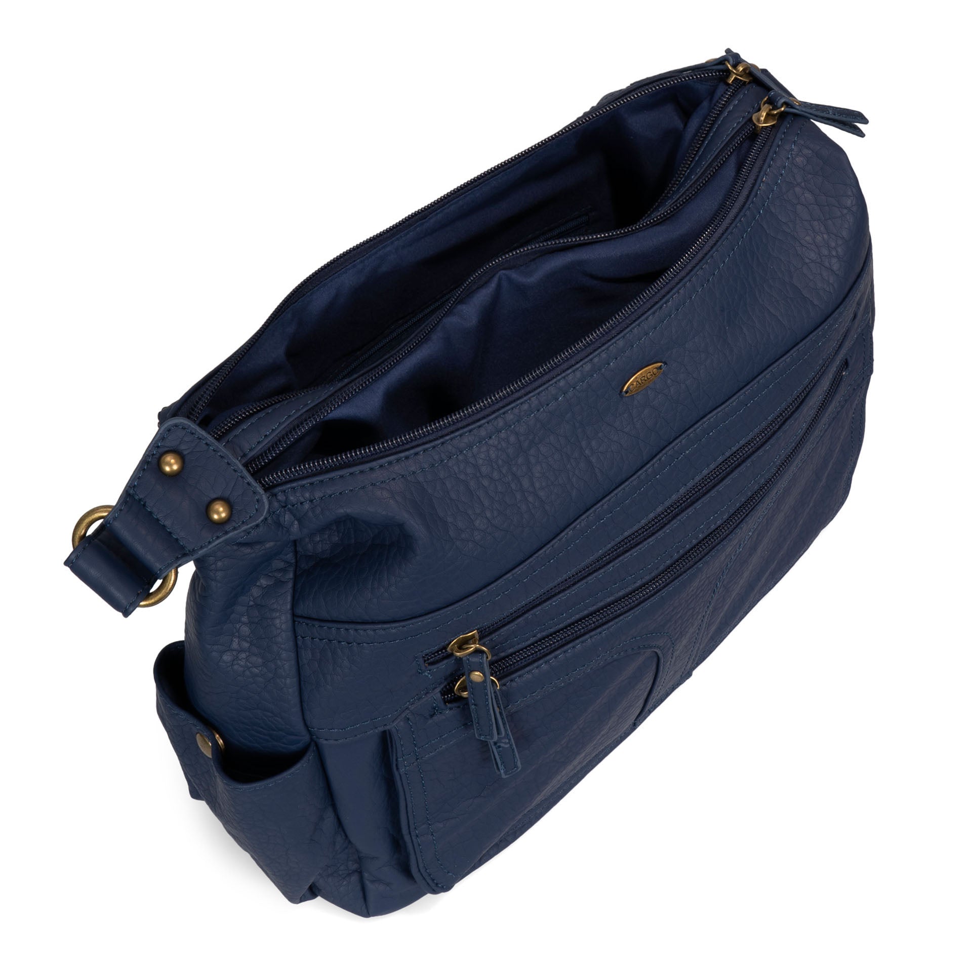 Navy leather hobo bag best sale