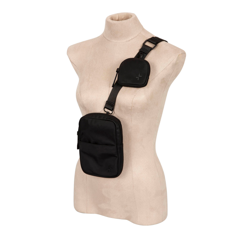 Tracker Basic Nylon RFID neck pou, Black - Bentley