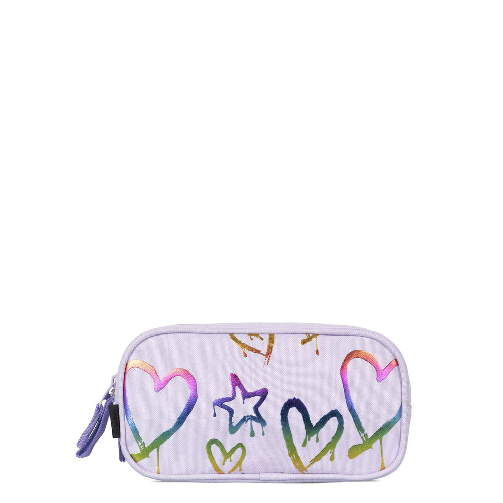 Drippy Foil Hearts Pencil Case