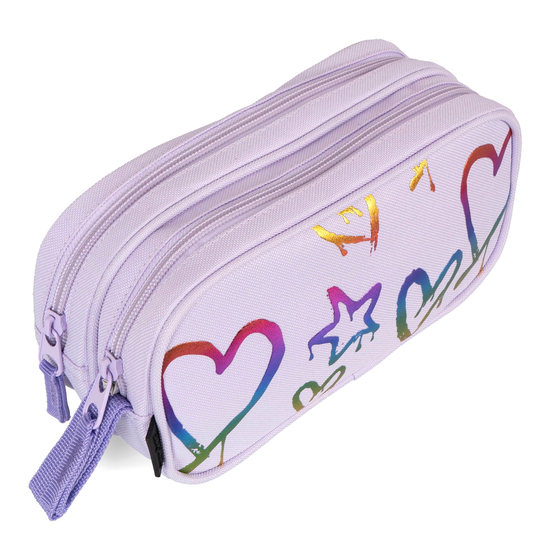 Drippy Foil Hearts Pencil Case