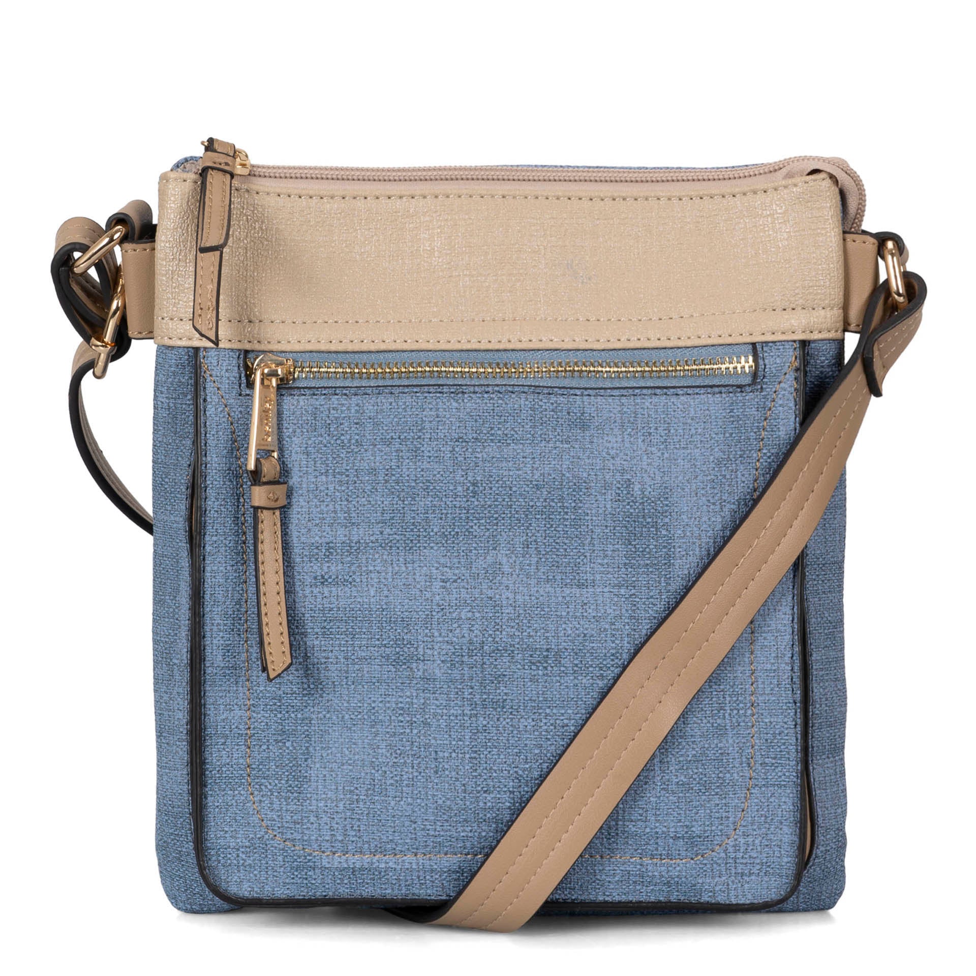 Faux Linen Crossbody Bag | RFID