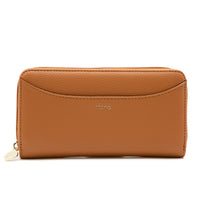Riona Ivy Pebbled RFID Zip Around Wallet