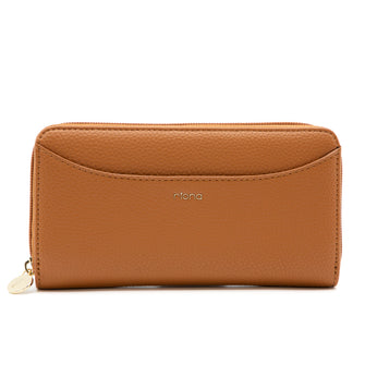 Riona Ivy Pebbled RFID Zip Around Wallet