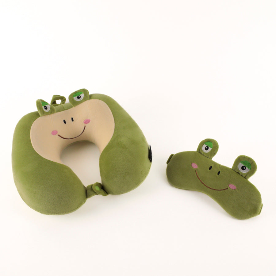 Tracker Youth Frog Neck Pillow/Mask Set