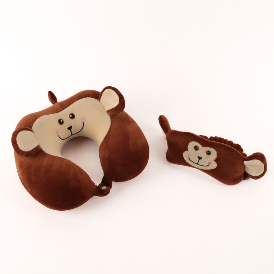 Tracker Youth Monkey Neck Pillow/Mask Set