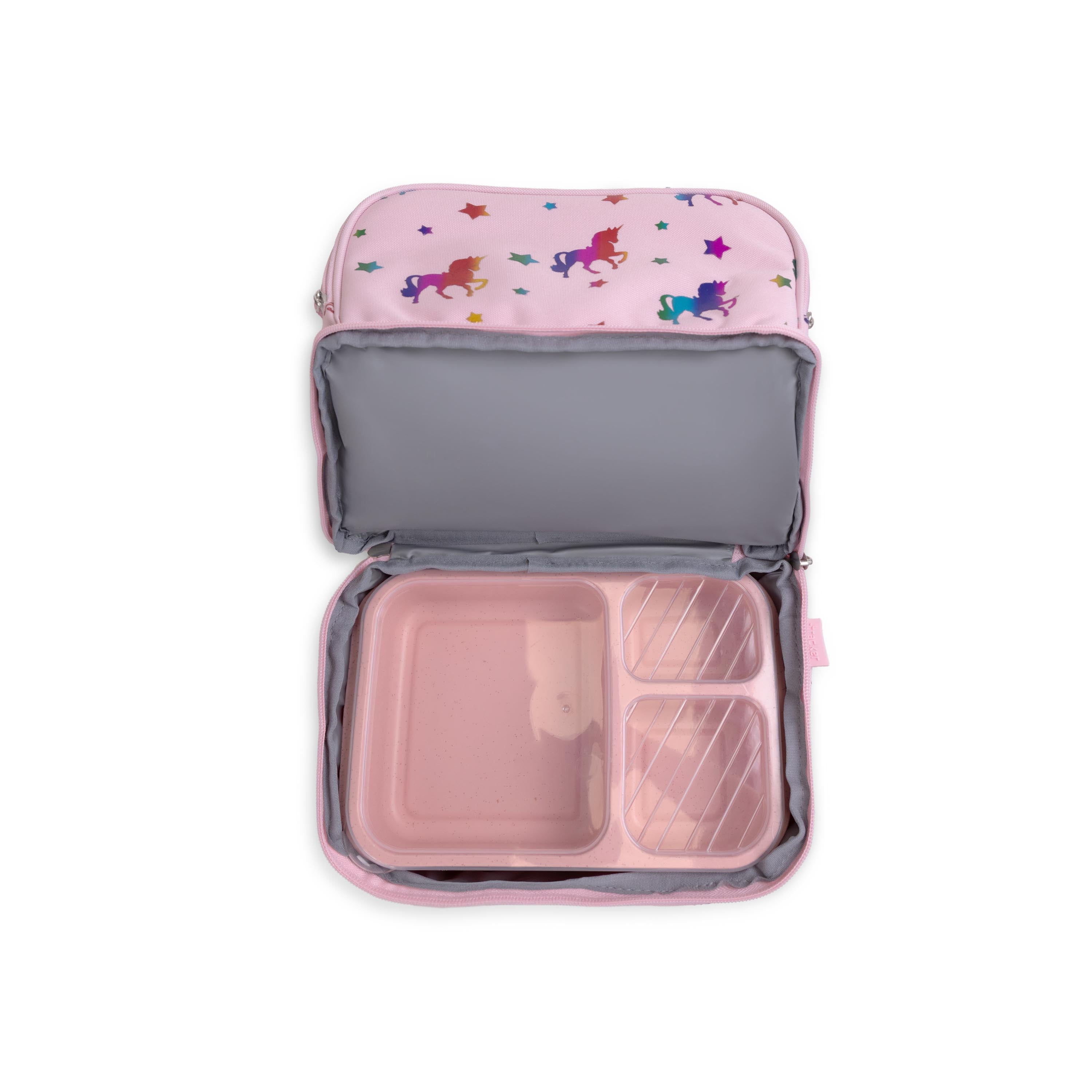 Shop Bentley Pink Multi Tracker Unicorn Lunch Bag in Canada at only $25.99 5th look