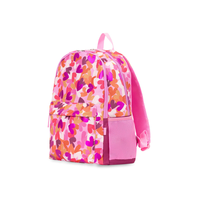 
        Shop Bentley Pink Multi Tracker Heart Foil Backpack in Canada at only $49.99 1st look
      