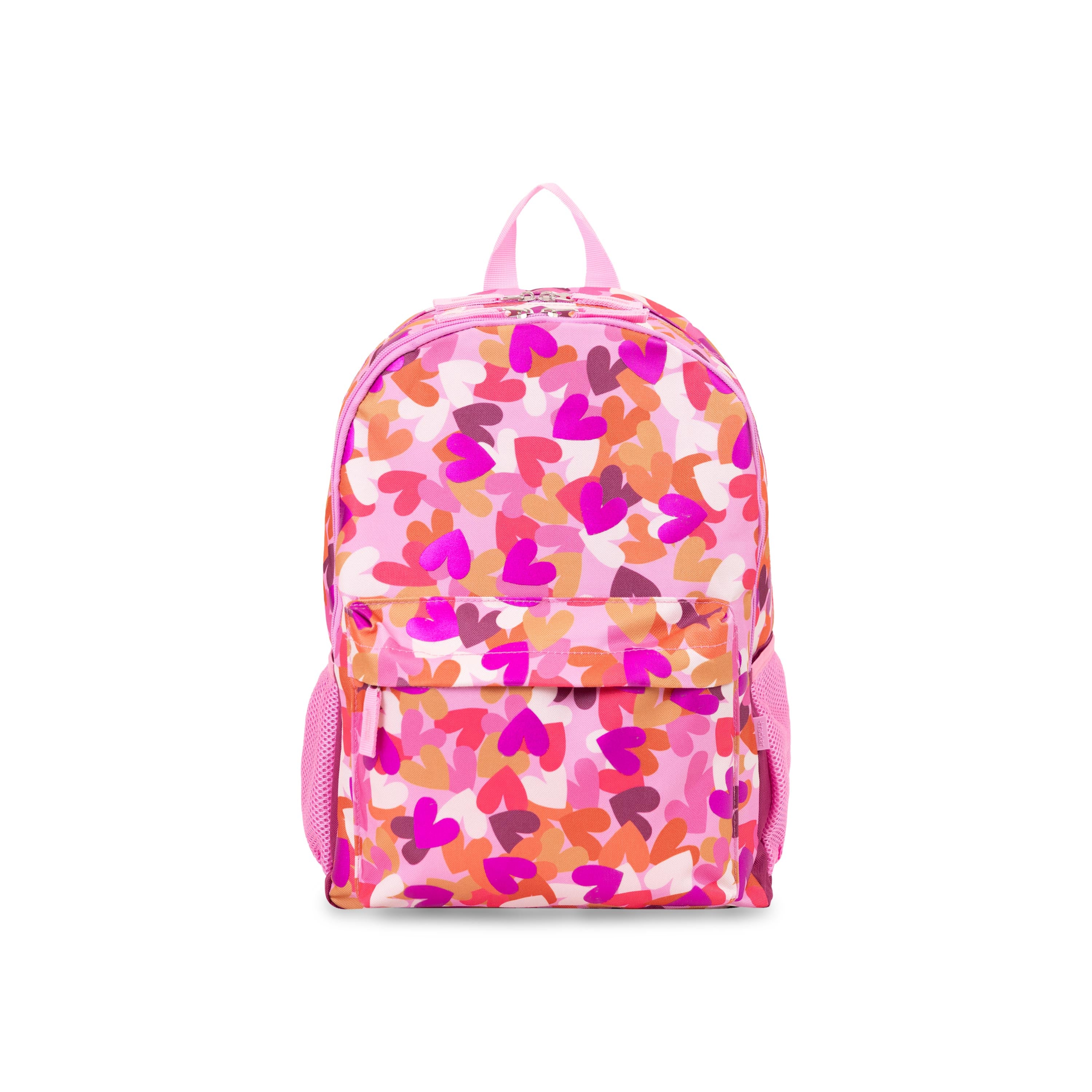 Shop Bentley Pink Multi Tracker Heart Foil Backpack in Canada at only $49.99 2nd look