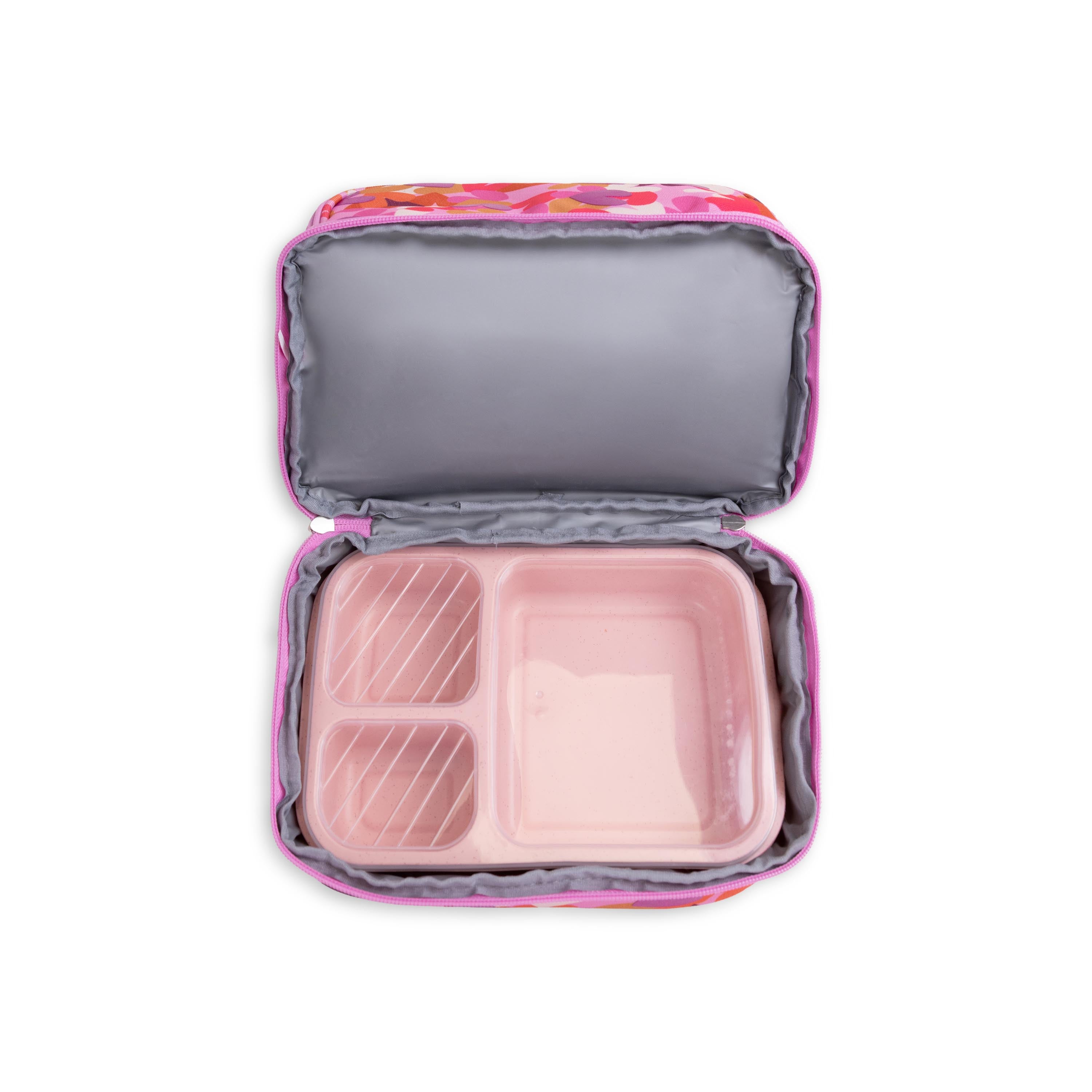 Shop Bentley Pink Multi Tracker Heart Foil Lunch Bag in Canada at only $25.99 3rd look