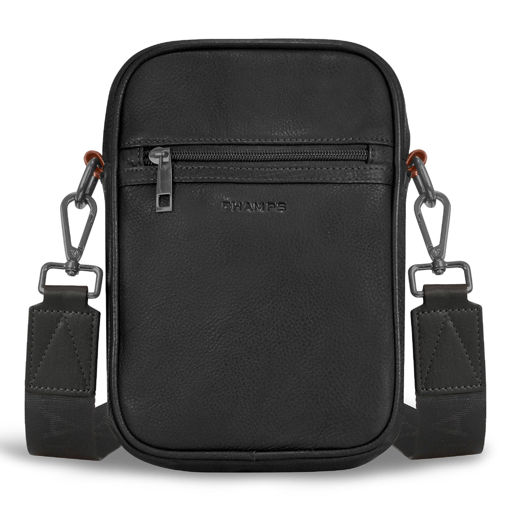 Champs Onyx Leather Vertical Cross-Body Bag