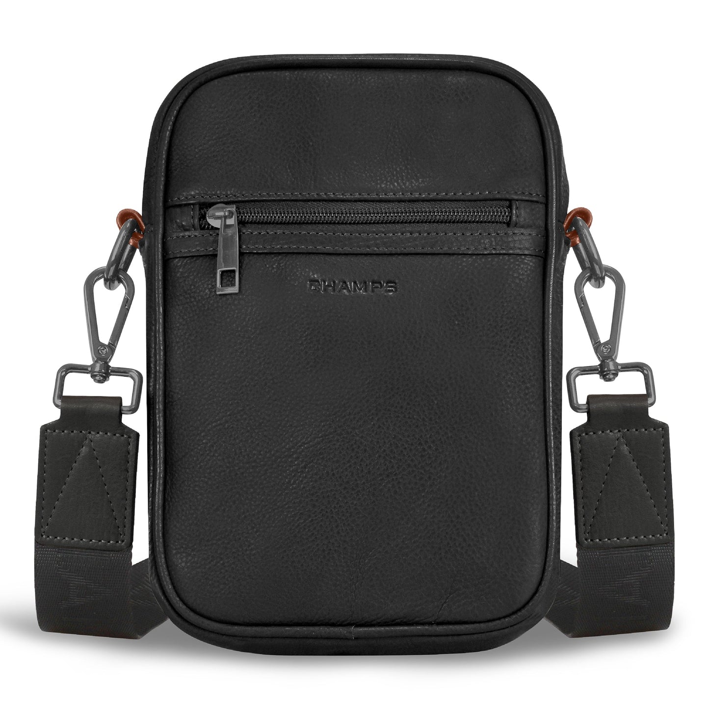 Sac bandoulière vertical Champs en cuir Onyx