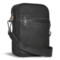 Sac bandoulière vertical Champs en cuir Onyx