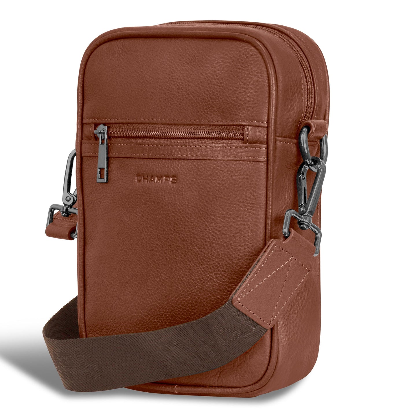 Sac bandoulière vertical Champs en cuir Onyx