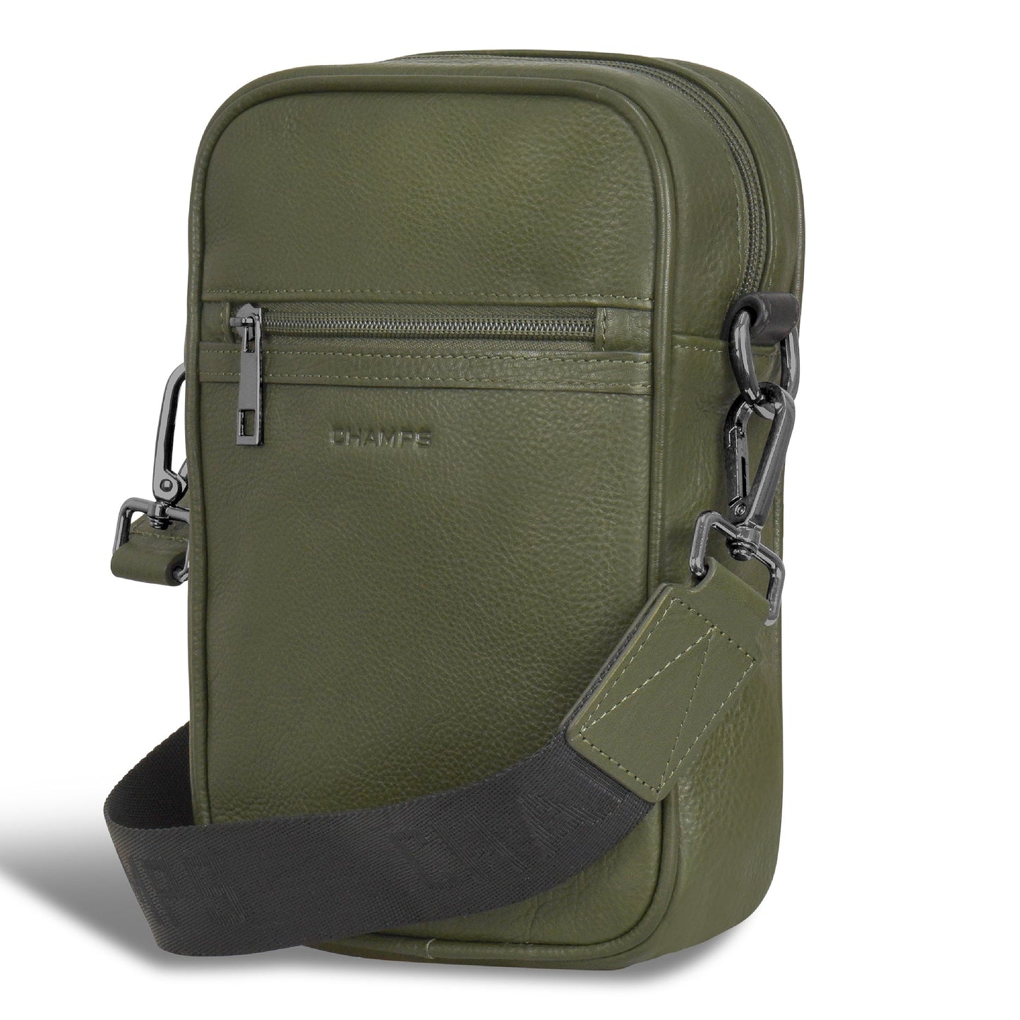 Sac bandoulière vertical Champs en cuir Onyx