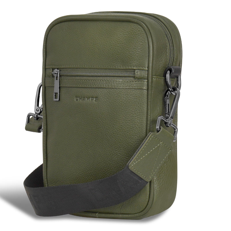 Sac bandoulière vertical Champs en cuir Onyx