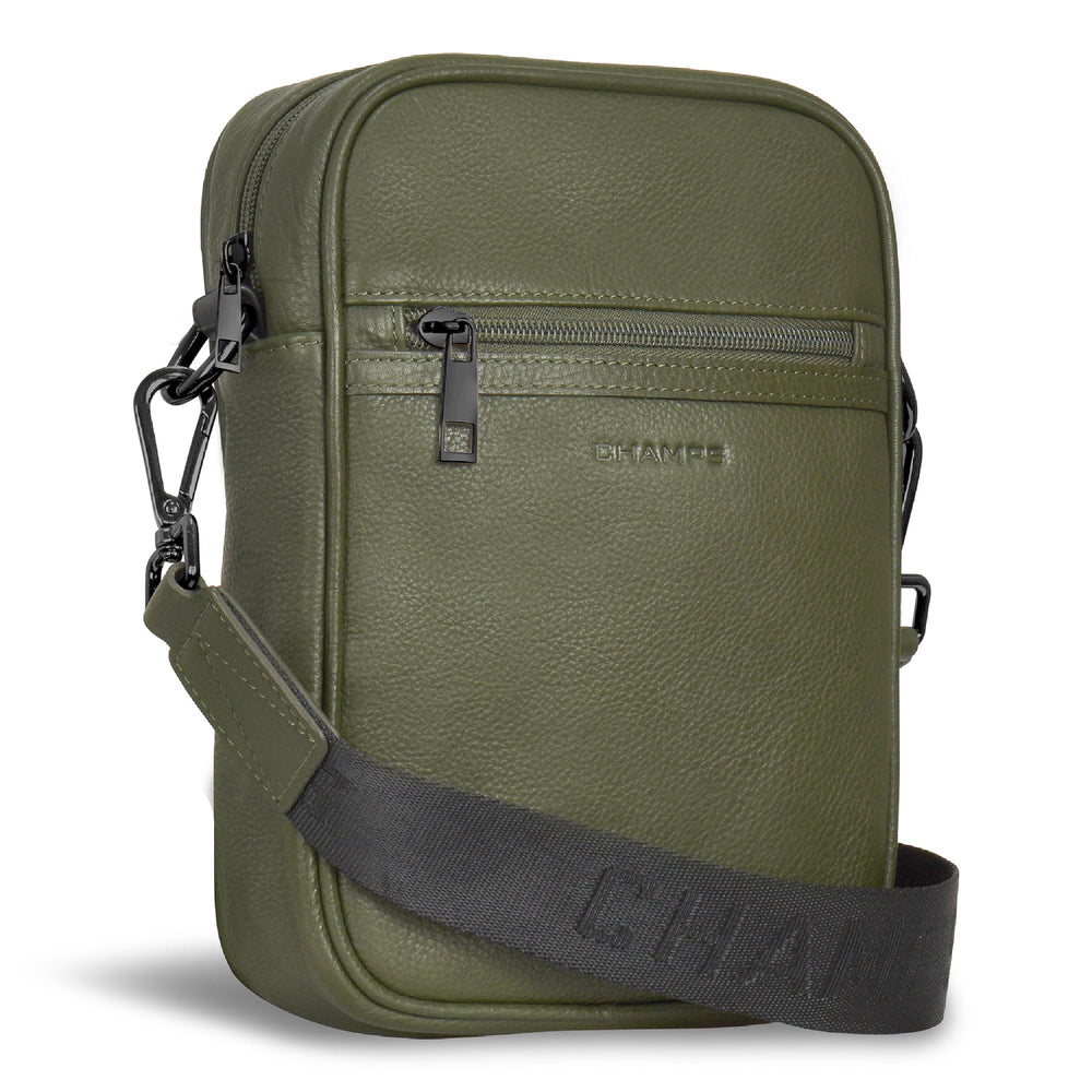 Champs Onyx Leather Vertical Cross-Body Bag