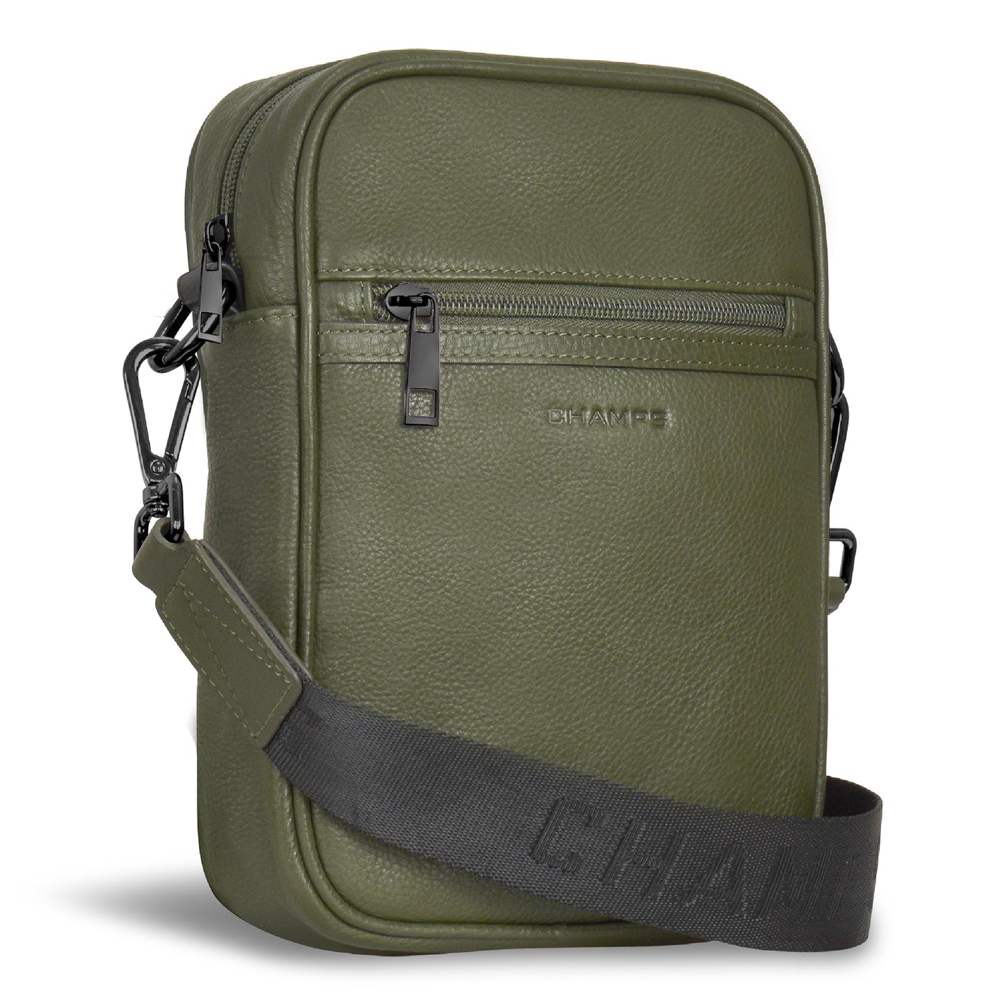 Sac bandoulière vertical Champs en cuir Onyx