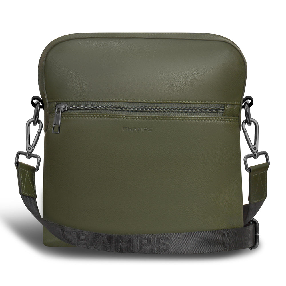 Champs Onyx Leather Cross-Body Bag