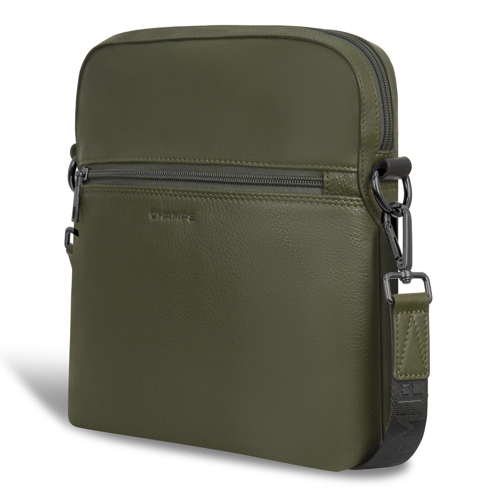 Champs Onyx Leather Cross-Body Bag