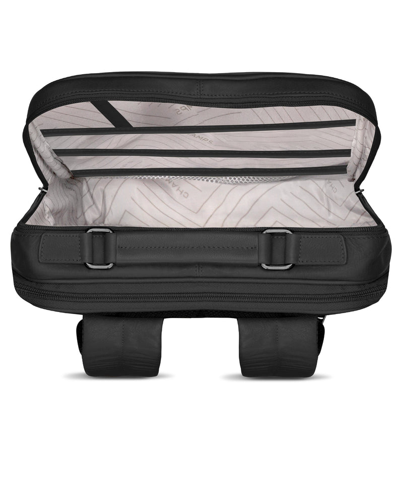 Sac à dos compact Champs en cuir Onyx