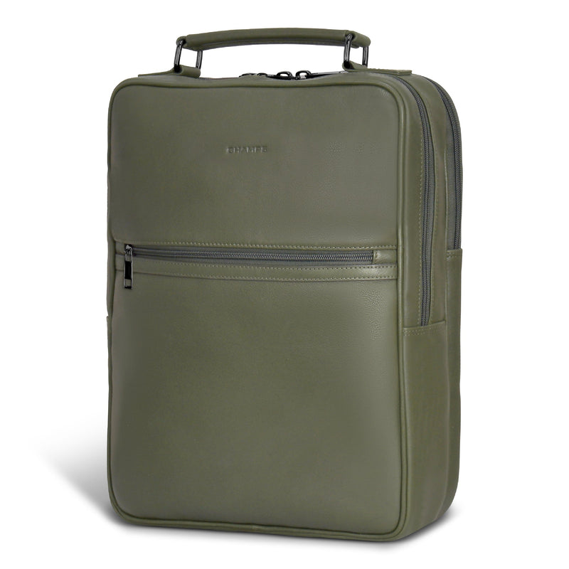 Sac à dos compact Champs en cuir Onyx