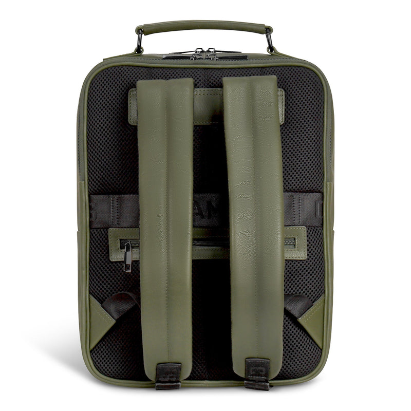 Sac à dos compact Champs en cuir Onyx