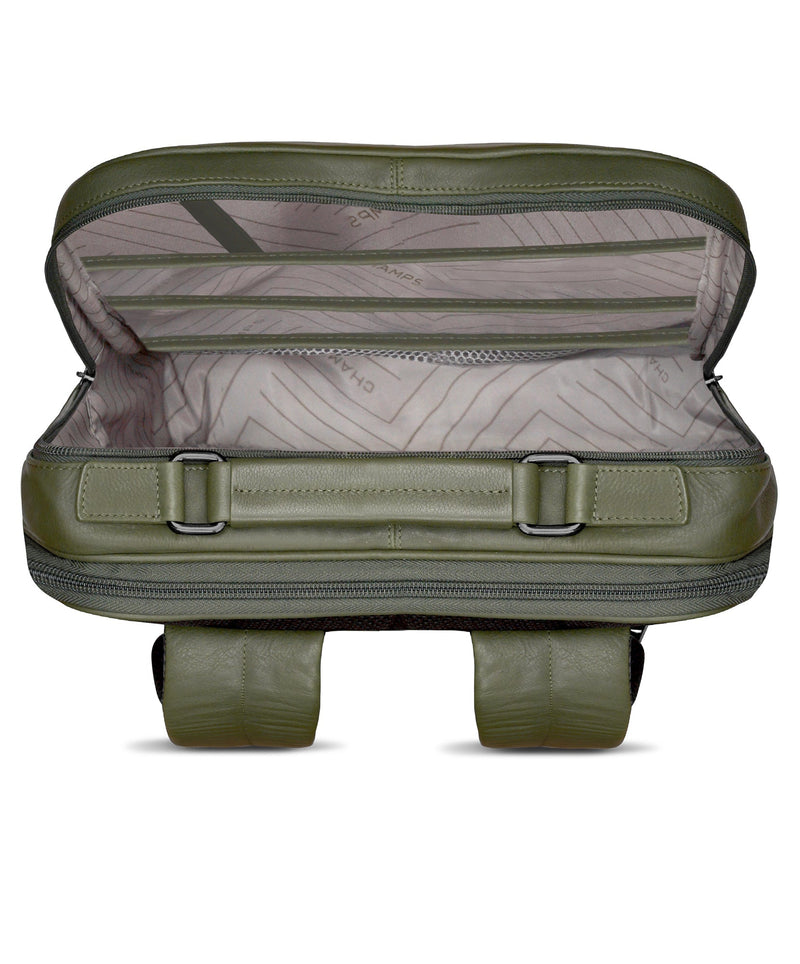 Sac à dos compact Champs en cuir Onyx