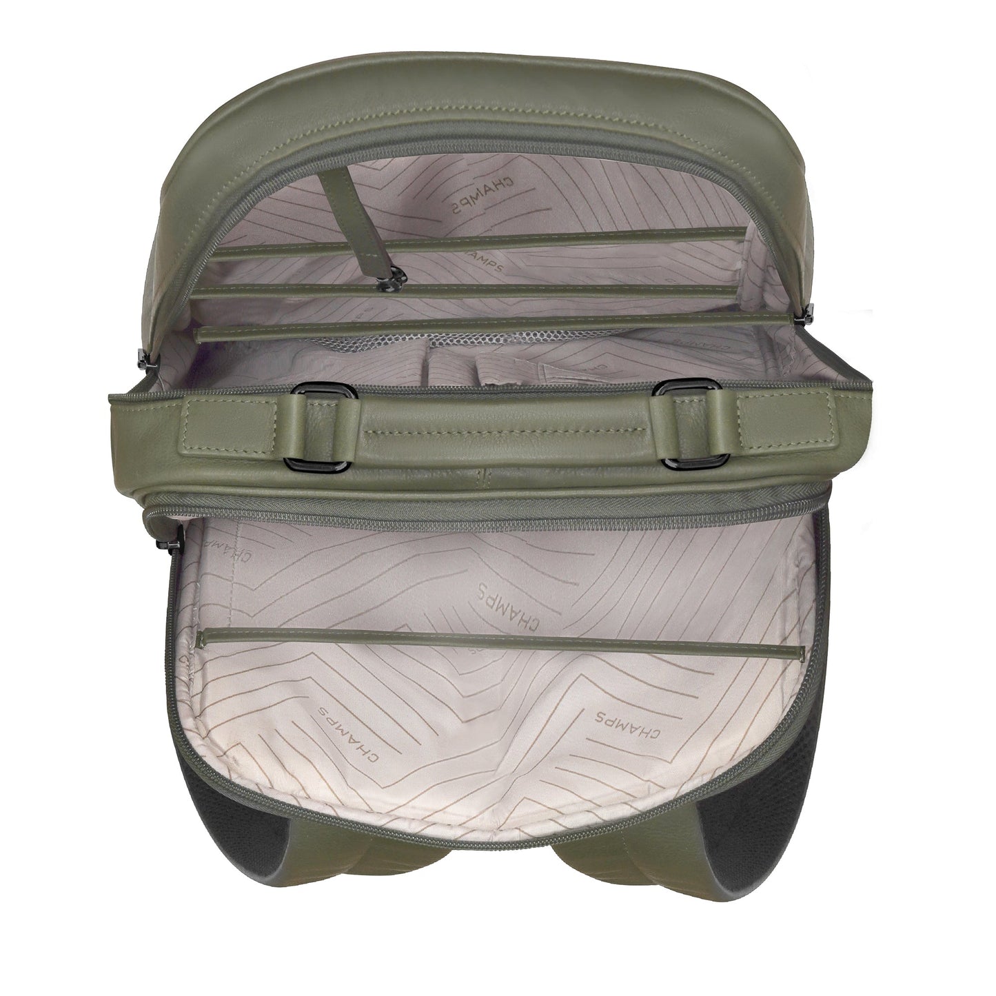 Sac à dos compact Champs en cuir Onyx