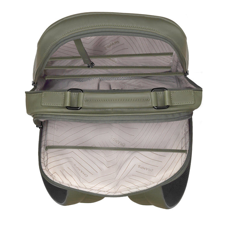 Sac à dos compact Champs en cuir Onyx