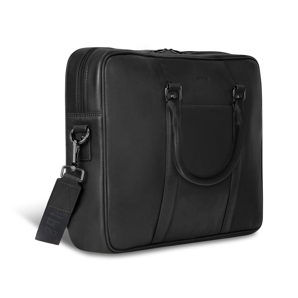 Champs Onyx Leather Slim Briefcase