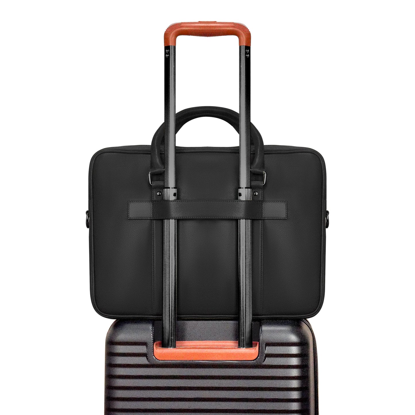 Champs Onyx Leather Slim Briefcase