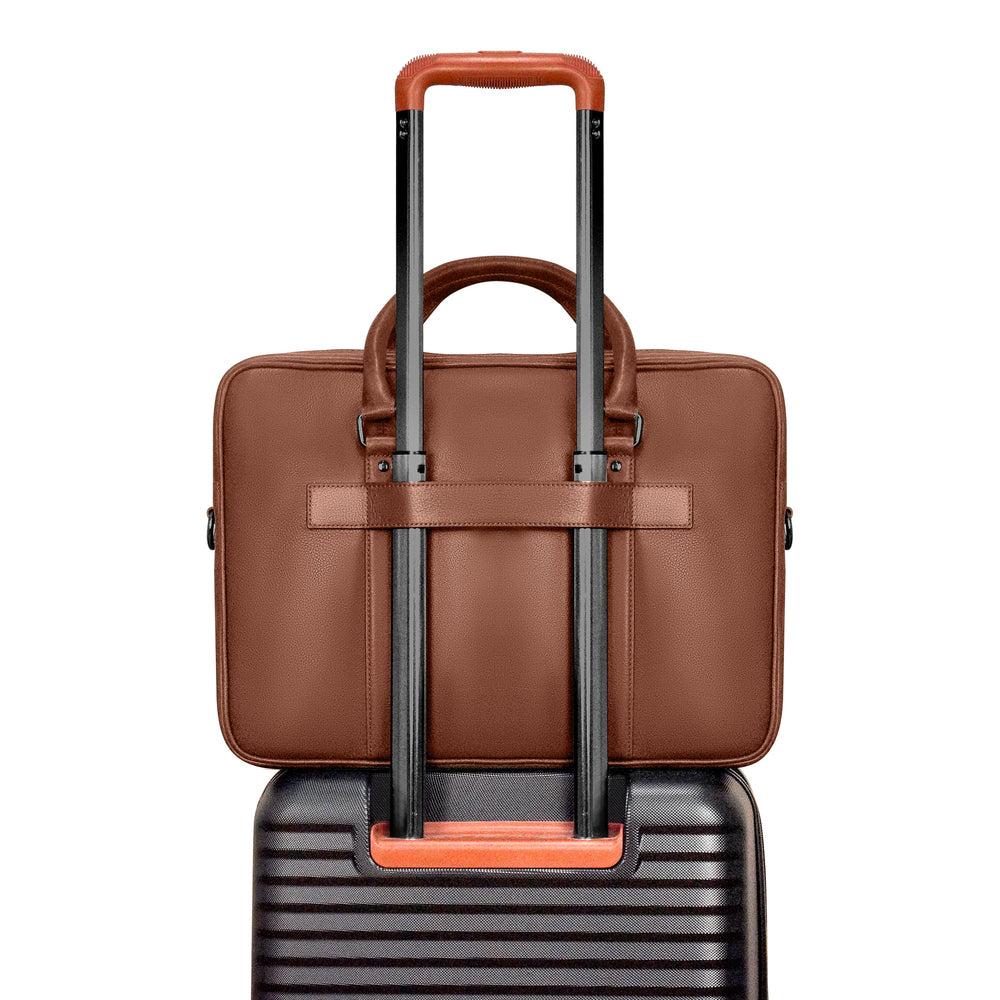 Champs Onyx Leather Slim Briefcase