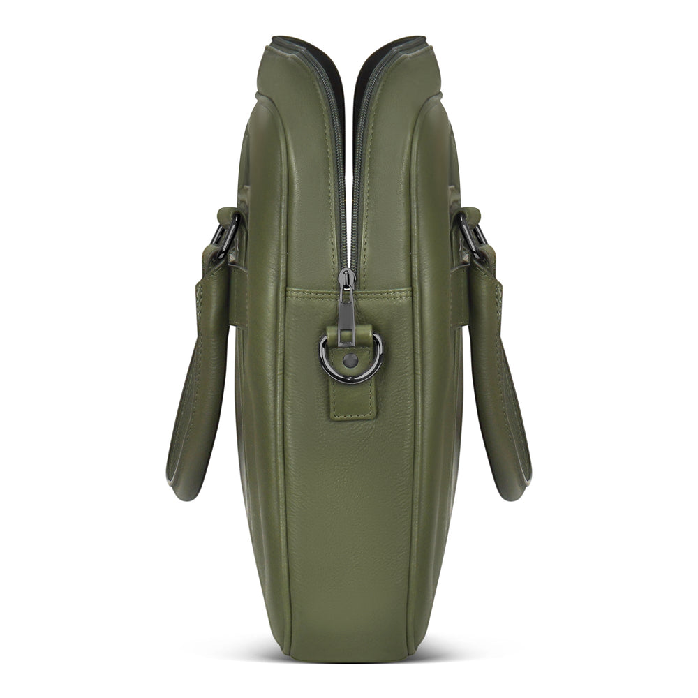 Champs Onyx Leather Slim Briefcase