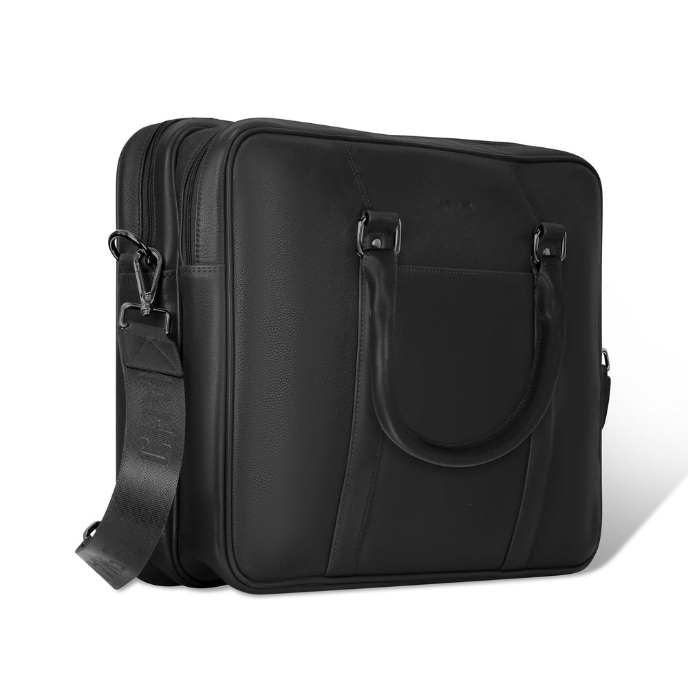 Champs Onyx Leather Briefcase