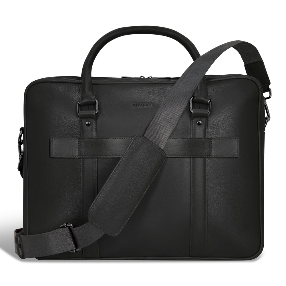 Champs Onyx Leather Briefcase