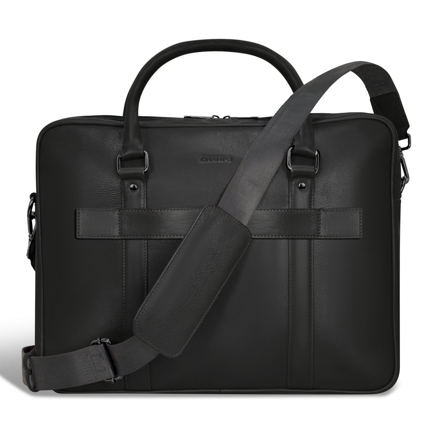 Champs Onyx Leather Briefcase