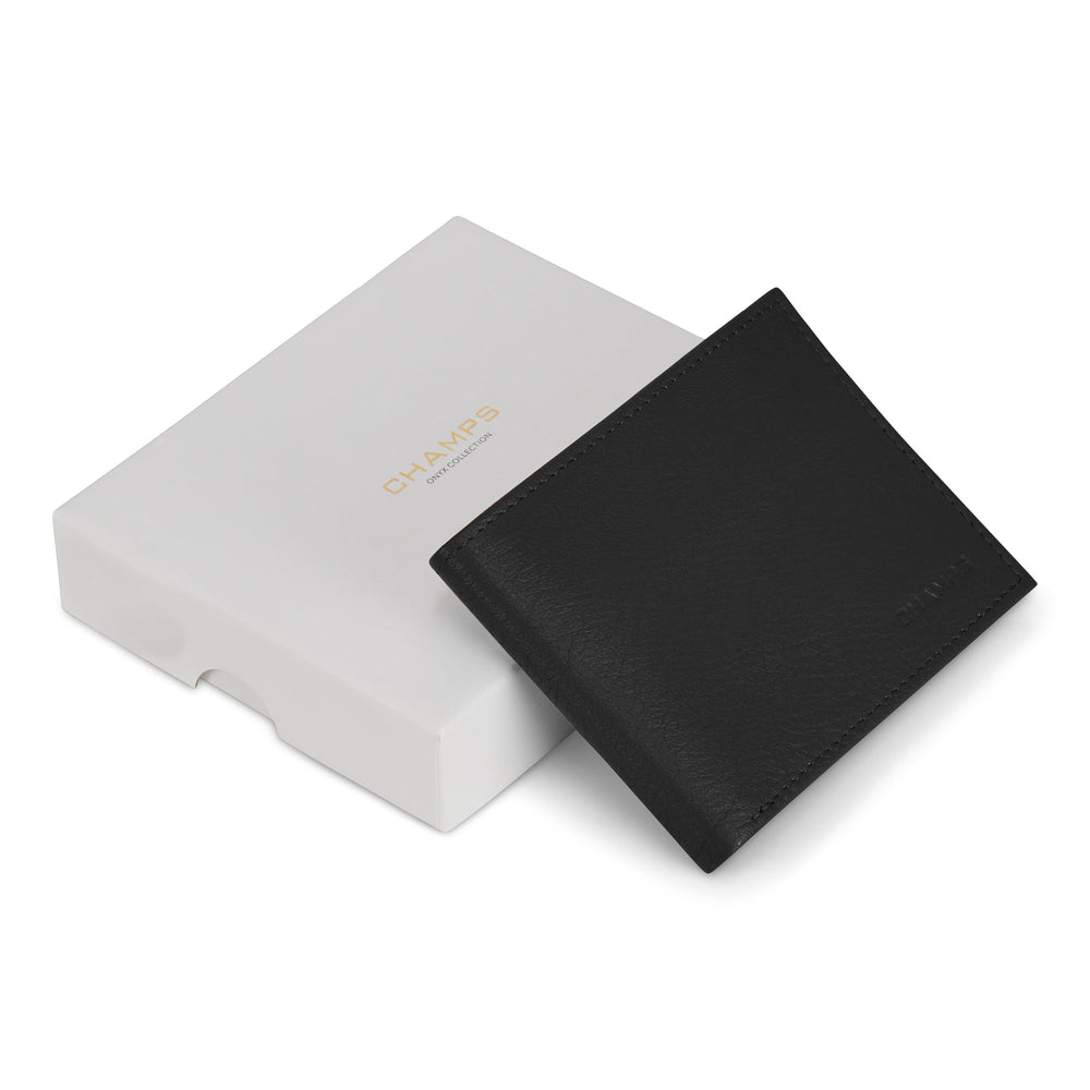 Champs Onyx Leather Bi-Fold Wallet
