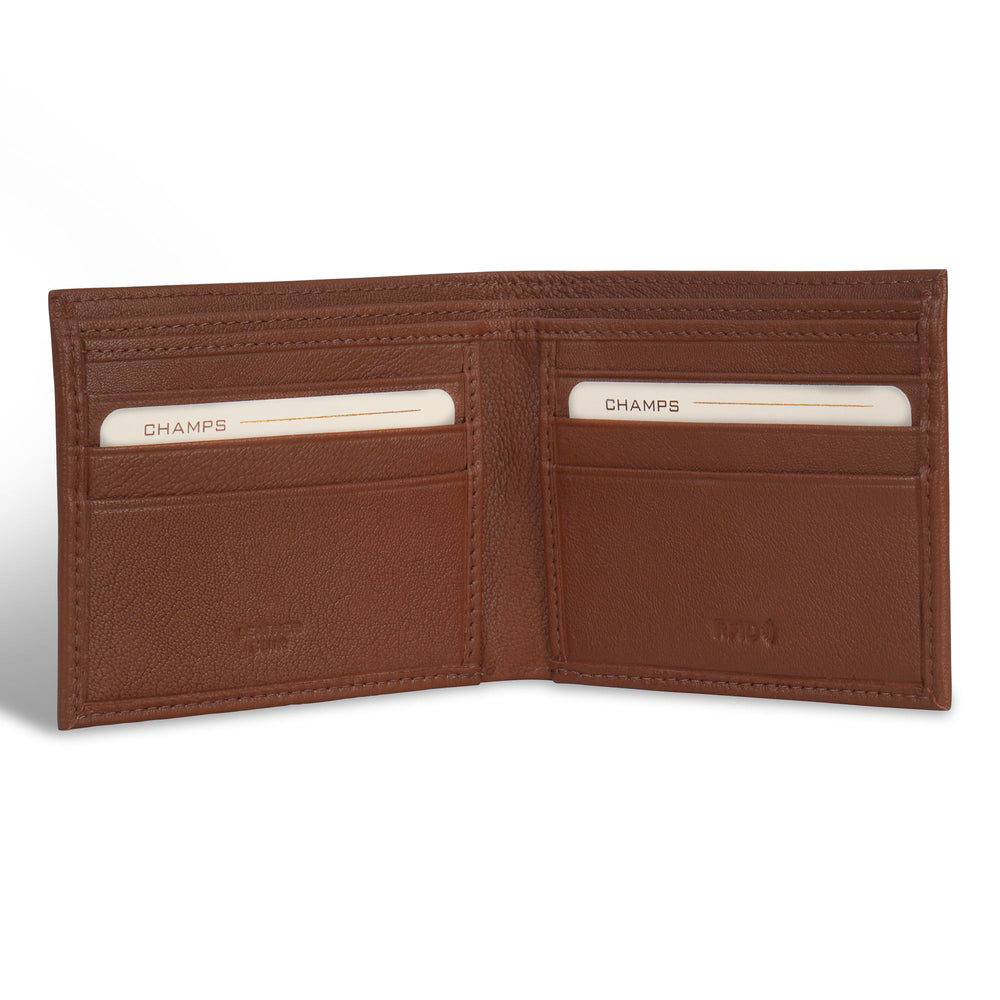 Champs Onyx Leather Bi-Fold Wallet